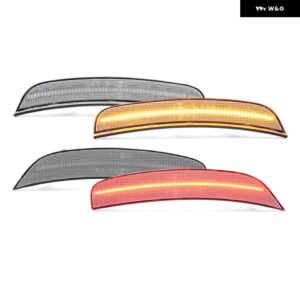 スモークLED FR バンパー フェンダーサイド マーカーライト フィアット 500 スポーツ 2012-2017 500E 2013-2019 車用ウィンカー リフレクター - 4x F R Clear