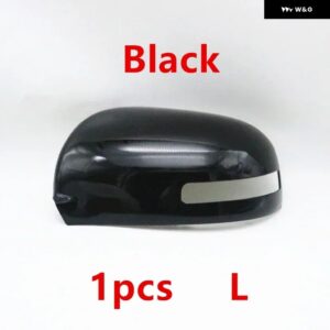 車翼ドアサイドキャップバックミラー カバー シトロエン C4エアクロス プジョー 4008 2012 - 17 - 1PCS Black Left