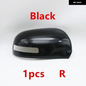 車翼ドアサイドキャップバックミラー カバー シトロエン C4エアクロス プジョー 4008 2012 - 17 - 1PCS Black Right