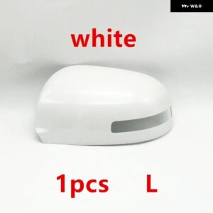 車翼ドアサイドキャップバックミラー カバー シトロエン C4エアクロス プジョー 4008 2012 - 17 - 1pcs white Left