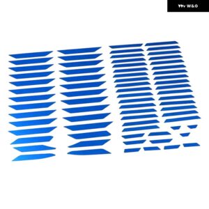 カー スタイリング クロームフロント グリル トリム ガーニッシュカバー ステッカー トヨタ RAV4 2019 - 21 ステンレス アクセサリー - blue