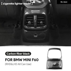 ABS MINI COOPER S JCW COUNTRYMAN F60 車内 リアバック エアベント アウトレット カバー ステッカー パネル アクセサリー グロス ブラック カーボン - cigarett blackcarbon