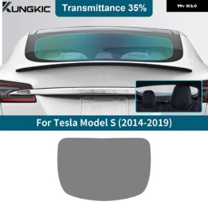 車 フロントリア サイドウィンドウ TESLA MODEL S 2014 - 19 ソーラープライバシーUV プロテクター ティントフィルムアクセサリー - 35Percent VLT Rear