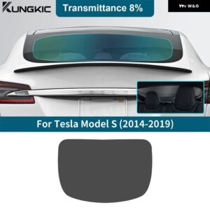 車 フロントリア サイドウィンドウ TESLA MODEL S 2014 - 19 ソーラープライバシーUV プロテクター ティントフィルムアクセサリー - 8Percent VLT Rear