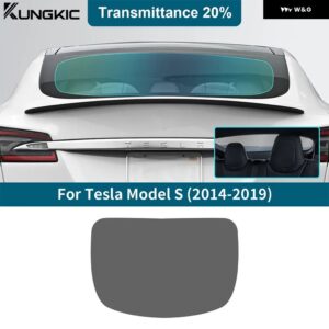 車 フロントリア サイドウィンドウ TESLA MODEL S 2014 - 19 ソーラープライバシーUV プロテクター ティントフィルムアクセサリー - 20Percent VLT Rear