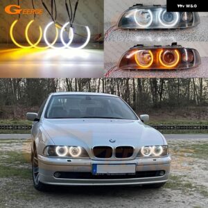 BMW E39 540I 530I 528I 525I 523I M5 2000-2004 フェイスリフト 超高輝度デイライト ウィンカー LED エンジェルアイキット ハローリング - White Only