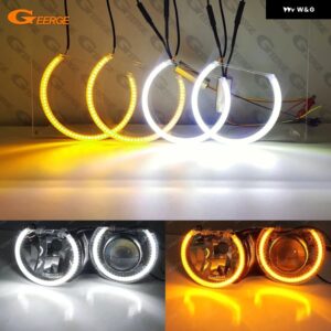 BMW E36 E38 E39 E46 3 5 7シリーズ 超高輝度 A/W スイッチバック デイライト ウィンカー SMD LED エンジェルアイキット ハローリング - White Only