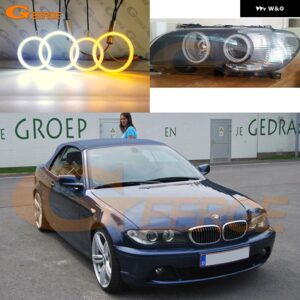 BMW 3シリーズ E46 クーペ カブリオ コンバーチブル 2004 2005 2006 LCI 超高輝度 SMD LED エンジェルアイ ハローリングキット デイライト - White Only