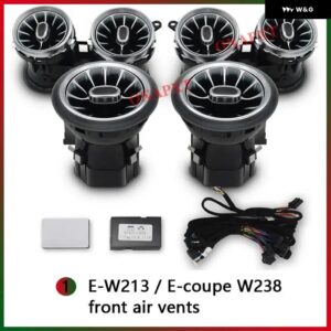 64色 ベンツ E クラス W213 クーペ W238 E200 E300 E400 E43 E53 LEDバックライト エアベント ツイーターノズル スピーカー アンビエントライト - W213 W238 Front vent