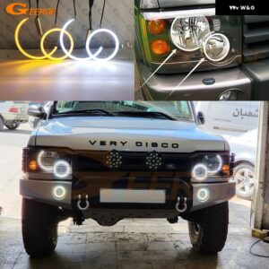 ランドローバー ディスカバリー II 2 L318 2003 2004 超高輝度 A/W スイッチバック デイライト ウィンカー SMD LED エンジェルアイキット ハローリング - SMD White Only