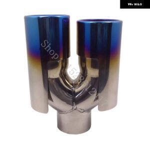 BMW X1 X3 1シリーズ/3/5シリーズ ステンレス テール パイプ マフラースリーブ 装飾 トリム カーアクセサリー - Blue