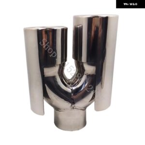 BMW X1 X3 1シリーズ/3/5シリーズ ステンレス テール パイプ マフラースリーブ 装飾 トリム カーアクセサリー - silvery