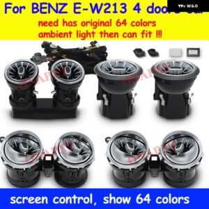 メルセデス ベンツ E クラス W213 クーペ W238 AMG E43 E53 E250 64色 LED エアベント ダッシュボード ノズル アンビエントライト - W213 Front Rear 8