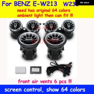 メルセデス ベンツ E クラス W213 クーペ W238 AMG E43 E53 E250 64色 LED エアベント ダッシュボード ノズル アンビエントライト - W213 W238 Front 6