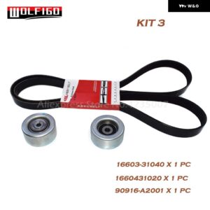 ドライブベルト アイドラー プーリー キット トヨタ タコマ V6 4.0L 2005-2014 1660431020 16603-31040 9091602571 90916A2001 - KIT 3