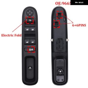 96650620ZD フロント左オートカーマスターパワーウィンドウスイッチ プジョー 3008 5008 ワゴン 2009-2016 96650621ZD - Electric Fold