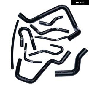 10個 シリコン ラジエーター ホースキット ホンダ シビック EK3 D15 D16 SOHC EG/EK 92-00 - K8-1303 BLACK