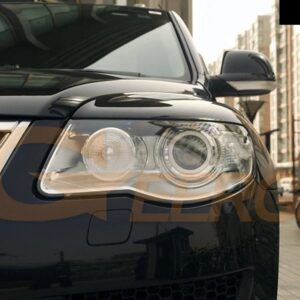 フォルクスワーゲン VW トゥアレグ 7L 2003 - 10 デイライト 超高輝度 COB LED エンジェルアイ ハローリング - 07-10 xenon HD