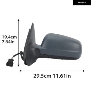 5ピンドアバックミラー アセンブリ VW BORA 1J GOLF 4 1999-2006 プライマー加熱クリアミラー サイドミラー カーアクセサリー - 1PC Left
