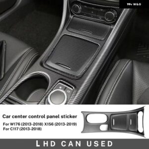 ABS カーボン スエード メルセデス ベンツ A クラス W176 CLA C177 GLA X156 2013-18 カーセンター コンソール ギア シフト パネル トリム カバー - Carbon Fiber ABS LHD