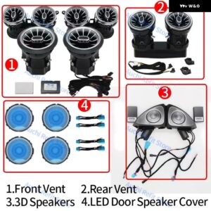 64色LED 3D回転ツイーター スピーカー エアベント インテリア アンビエントライト メルセデス ベンツ W213 E クラス クーペ AMG E43 E53 E250 - Suit 1