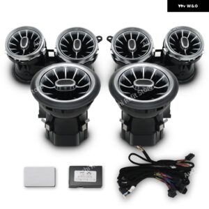 64色LED 3D回転ツイーター スピーカー エアベント インテリア アンビエントライト メルセデス ベンツ W213 E クラス クーペ AMG E43 E53 E250 - W213 W238 Front vent