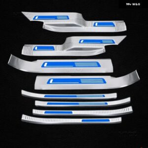 フォルクスワーゲン テラモント ステンレス スレッショルドガード トランク スレッショルドガード 傷防止 カーアクセサリー 2017-2023 - F 8PCS