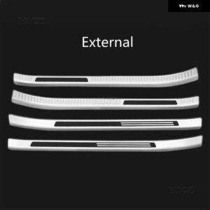 フォルクスワーゲン テラモント ステンレス スレッショルドガード トランク スレッショルドガード 傷防止 カーアクセサリー 2017-2023 - A 4pcs