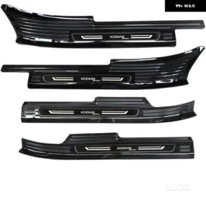 シュコダ コディアック 2017 - 2023 2024 ステンレス スレッショルドガードプレート トランク スレッショルドガードプレート 傷防止 カーアクセサリー - 4PCS D