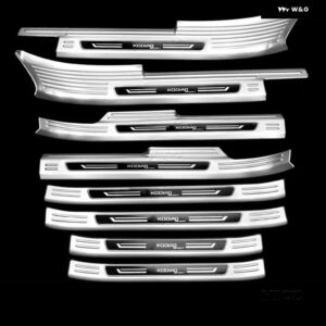 シュコダ コディアック 2017 - 2023 2024 ステンレス スレッショルドガードプレート トランク スレッショルドガードプレート 傷防止 カーアクセサリー - 8PCS E