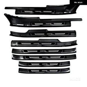 シュコダ コディアック 2017 - 2023 2024 ステンレス スレッショルドガードプレート トランク スレッショルドガードプレート 傷防止 カーアクセサリー - 8PCS F