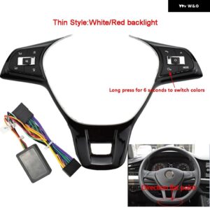 車 ステアリングホイール リモートワイヤレス コントロール ボタン VWジェッタ ゴルフ ポロ パサート 多機能 コントローラ ースイッチハブ 汎用 - Style D1 Thin