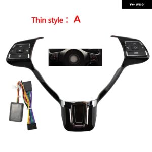 車 ステアリングホイール リモートワイヤレス コントロール ボタン VWジェッタ ゴルフ ポロ パサート 多機能 コントローラ ースイッチハブ 汎用 - Style A Thin