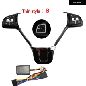 車 ステアリングホイール リモートワイヤレス コントロール ボタン VWジェッタ ゴルフ ポロ パサート 多機能 コントローラ ースイッチハブ 汎用 - Style B Thin