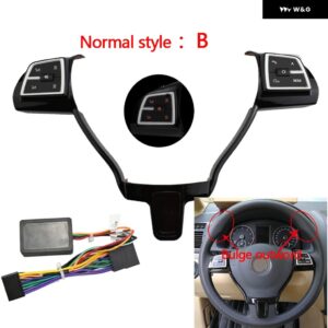 車 ステアリングホイール リモートワイヤレス コントロール ボタン VWジェッタ ゴルフ ポロ パサート 多機能 コントローラ ースイッチハブ 汎用 - Style B