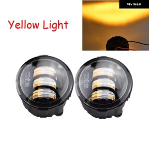 フォグランプ 1ペア 日産 ティーダ ラティオ 2005 2006 2007 2008 LED ハロゲン フォグライト フレーム 配線 グリル ハーネス スイッチキット - Yellow A Pair