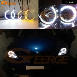 マツダ 3 BK 2003 - 08 超高輝度 SMD LED エンジェルアイキット ハローリング - White Amber