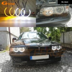 BMW 7シリーズ E38 1995 - 01 超高輝度デイライトウィンカー SMD LED エンジェルアイキット ハローリング - White Only