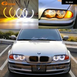 BMW E46 クーペ コンバーチブル 1999 - 03 超高輝度デイライト ウィンカー SMD LED エンジェルアイキット ハローリング