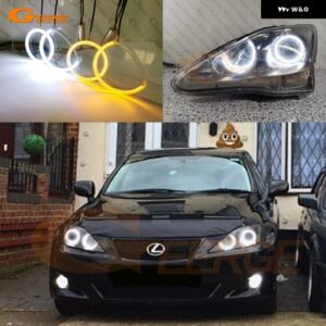 レクサス IS II IS220 IS250 IS300 IS350 IS-F 超高輝度 A/W スイッチバック デイライト ウィンカー SMD LED エンジェルアイキット ハローリング - White Only