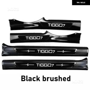 カーアクセサリーCHERY TIGGO 7 2020-2021 ステンレス スレッショルドガード トランク スレッショルドガードプレート 傷防止 - F 4pcs