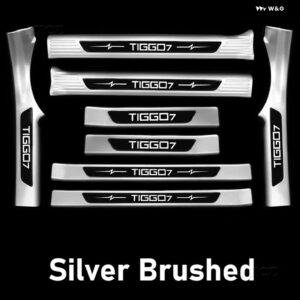 カーアクセサリーCHERY TIGGO 7 2020-2021 ステンレス スレッショルドガード トランク スレッショルドガードプレート 傷防止 - A 8PCS