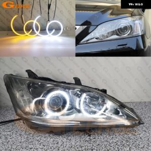 レクサス ES 350 240 ES350 ES240 2010 2011 超高輝度 A/W スイッチバック デイライト ウィンカー LED エンジェルアイキット ハローリング - White Only