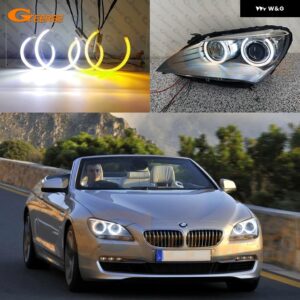 BMW 6シリーズ F12 F13 F06 M6 640I 650I 2010 - 15 超高輝度デイライト LEDエンジェルアイキット ハローリング - White Only