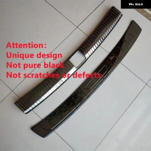 ステンレス リア バンパー プロテクター シル トランク トレッドプレート トリム VW/ フォルクスワーゲン トゥーラン 2016 2017 2017 - 20 - 2PCS Black Brushed