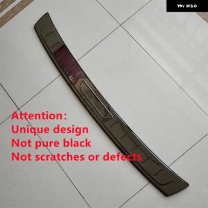 ステンレス リア バンパー プロテクター シル トランク トレッドプレート トリム VW/ フォルクスワーゲン トゥーラン 2016 2017 2017 - 20 - Black Brushed outsid