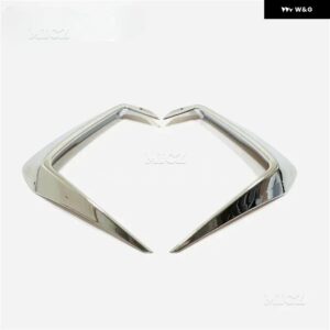 日産 エクストレイル T33 E-POWER ローグ 2021 - 23 フロント フォグランプ アイブロウ フォグライト フレーム トリム デコレーション - Srlver