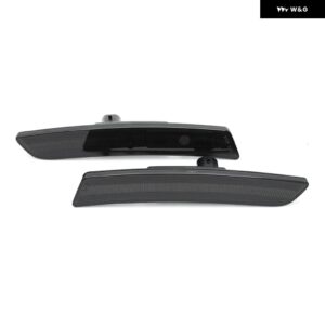 スモーク キャデラック CT6 2016 - 20 CT6-V 2019 2020 フロント アンバー LED バンパー サイド マーカーライト パーキング シグナルランプ - Smoked Lens