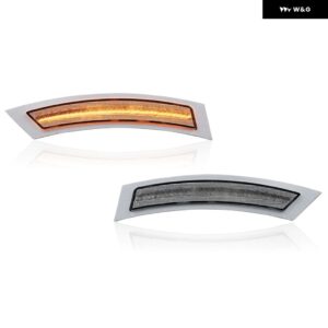 LEDフロント バンパー リフレクター ライト 2007-2013 BMW 3シリーズ E92 E93 クーペコンバーチブル アンバー フェンダーサイドマーカーランプ 63147162313 - Clear Lens