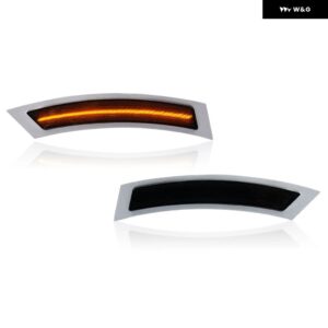 LEDフロント バンパー リフレクター ライト 2007-2013 BMW 3シリーズ E92 E93 クーペコンバーチブル アンバー フェンダーサイドマーカーランプ 63147162313 - Smoked Lens